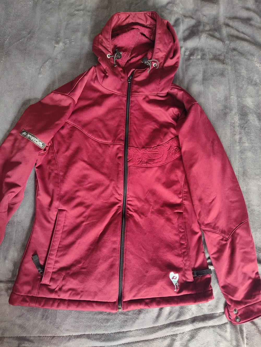 Arsenal ski brand Maroon Hooded zip up Jacket